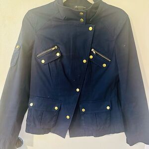 Women's INC Navy Jacket with Gold Accents